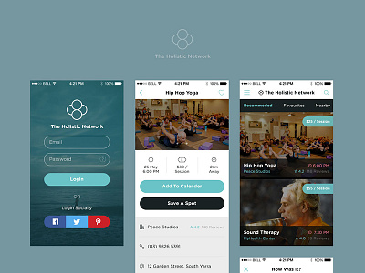 Holistic Network App app design ui ux