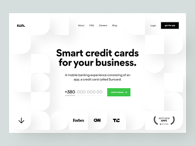 Product page: Header accounting bank banking credit card customer service e-finance finance financial services fintech landing landing page marketing page product design product page site web web design web site website