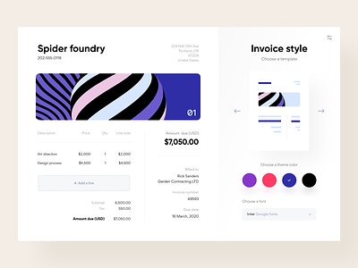 Invoice builder