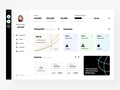 fintech: dashboard user interface app app design application dashboad finance fintech user interface