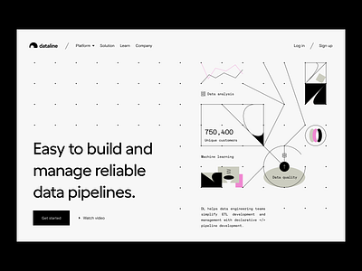 dataline: visual identity, web design daps data data science decentralized dev dev tools development engineering network pipeline pipelines web web design web page web3 webdesign website