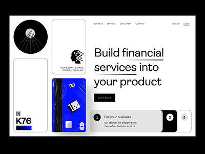 banking toolkit: web design, hero page accounts baas bank banking finance fintech saas service toolkit web web design web page webdesign