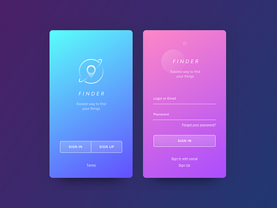 Finder App by Vladimir Gruev on Dribbble