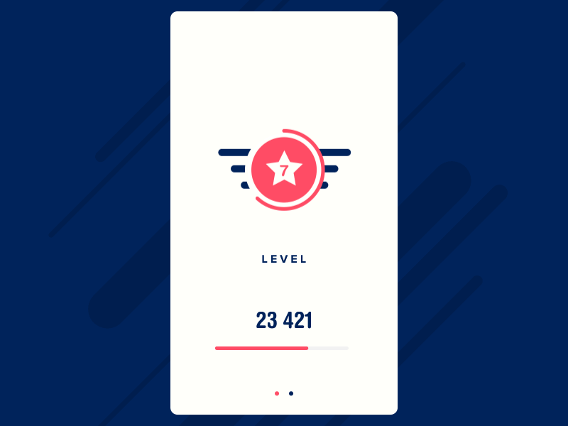 Score animation ios level lines progress score screens transform ui ukraine