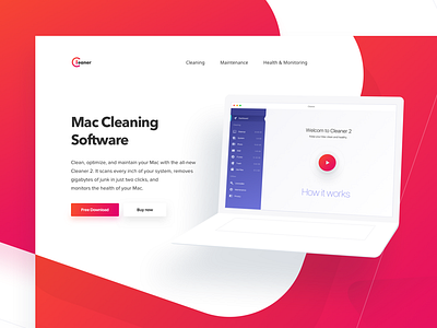Product Page app landing mac product page web