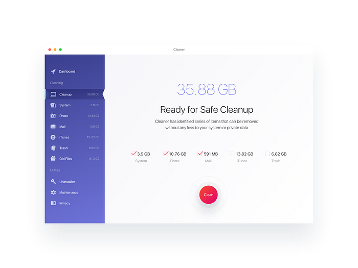 Cleaner by Vladimir Gruev for heartbeat on Dribbble