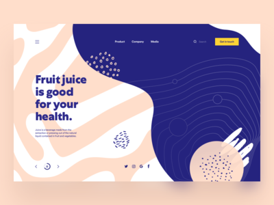 Organic Shapes desktop header landing page organic product design product page shapes site web web design web page website