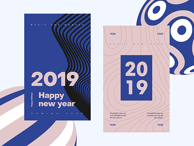 Happy Holidays 2019 brand colors illustration poster poster design print print work style typogaphy vector