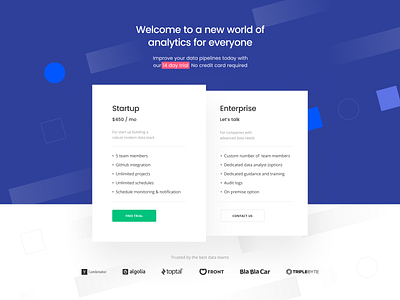 Dataform: Product page - Pricing