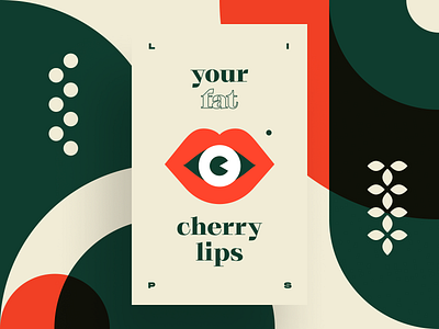 Poster: Fat Lips brand illustration poster poster design print print work type typography vector
