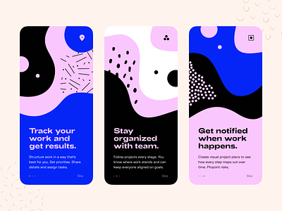 Organic Onboarding app guided tour illustration ios launch screens mobile mobile app onboarding screen splash tour typography ui uiux ux walkthroughs