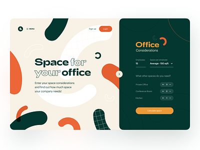 Space Finder calculator commercial property commercial real estate communities finance fintech landing page product page property real estate rent rental rental property renting space web website