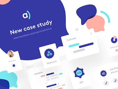 Adversus: Case Study branding call center call management cards crm digital identity homepage identity identity design landing page main page product design product page site web web design webpage website