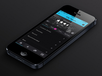 Venue Detail Page app blue design icon ios iphone layout pink ui ux vector