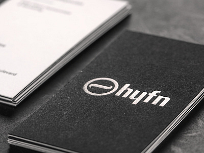 HYFN Business Card 100mm branding business card deboss design foil letterhead letterpress logo macro texture typography