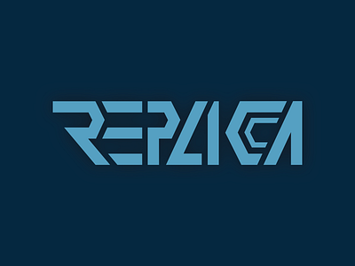 Replica Logo Concept branding design flat illustration logo typography vector