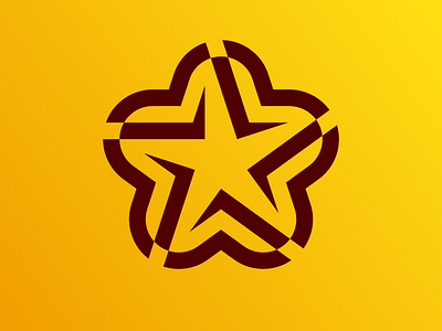 Star Design clean dark red design flat graphic design icon logo minimal star vector yellow