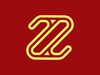 Letter Z clean design flat graphic design letter z logo minimal red typography vector yellow