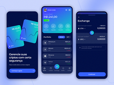 Mobile Design - Crypto Wallet app branding design mobile ui ux