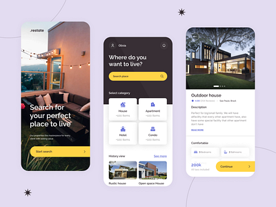 Real Estate - Mobile Design app branding design graphic design real estate ui ui design ux ux design