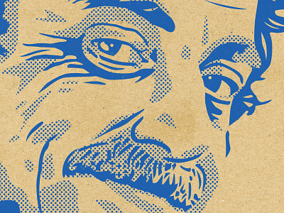 Kurt Vonnegut face illustration portrait vector