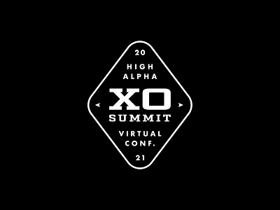 XO Summit logo exploration 8 adventure badge branding high alpha logo