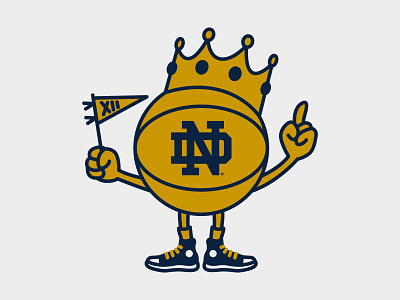 Notre Dame Bookstore Basketball Champs mascot basketball character homefield illustration mascot notre dame