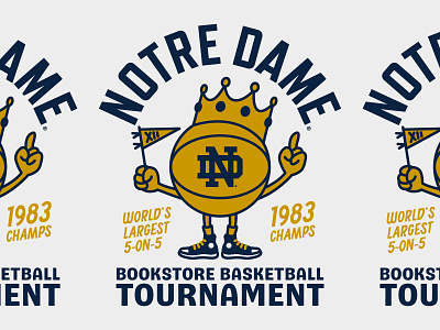 ND Bookstore Basketball Champs T-Shirt Design