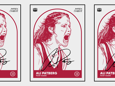 Ali Patberg Indiana Basketball t-shirt layout ali patberg athlete basketball basketball cards illustration indiana iu