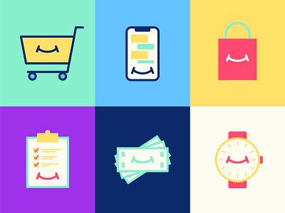 Humankind shopping illustrations happy high alpha humankind icons illustrations