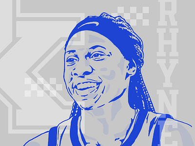 Rhyne Howard illustration basketball homefield illustration portrait