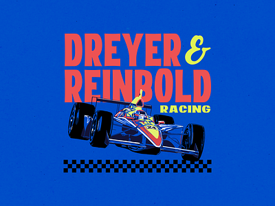 Dreyer and Reinbold Racing car homefield illustration indianapolis indycar racing