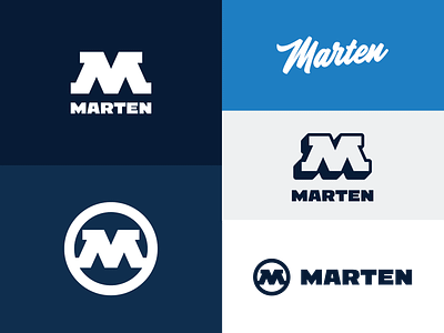Marten Construction Management branding logo logo family logo mark
