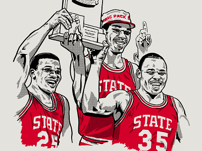 Cardiac Pack basketball illustration march madness national champs