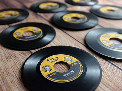 Vintage Record Labels lettering records