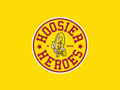 Hoosier Heroes badge basketball hoosiers indiana sticker