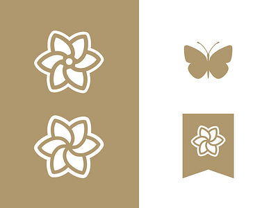 Pediatric Cancer Icons butterfly flower gold pediatric cancer ribbon