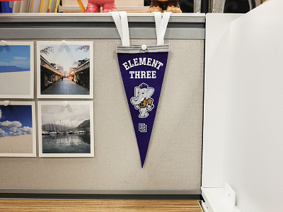 E3 Pennant elephant mascot office pennant sports swag