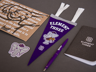 E3 Swag Pack e3 element three elephant pen pennant sketch book sticker
