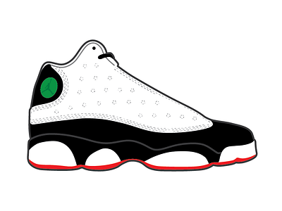 "He Got Game" Jordan XIII basketball illustration jordans shoes