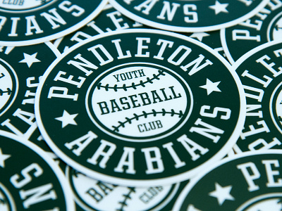 Pendleton Arabians stickers badge baseball branding logo stickers