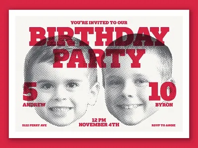 Birthday party! birthday bitmap design invitation transparency