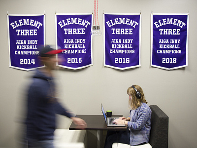 E3 kickball banner wall