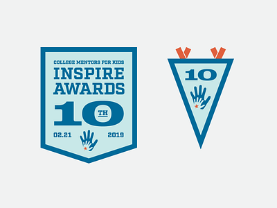 10th Annual Inspire Awards awards badgedesign banner pennant