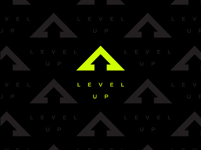 Level Up logo and pattern branding illustration logo logo design pattern theme vector