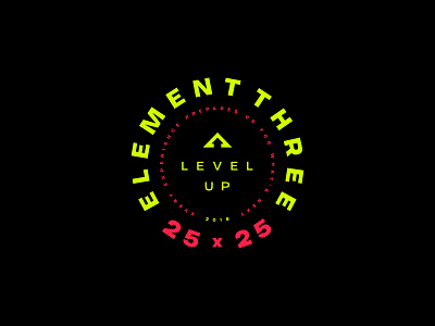 Level Up badge badge branding design element three illustration patch