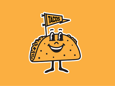 Taco sidekick illustration mascot tacos vector