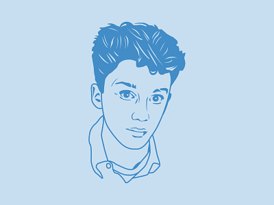 Anthony Michael Hall, Sixteen Candles illustration movies portrait romcom vector