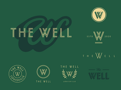 The Well logo pack badge logo word mark