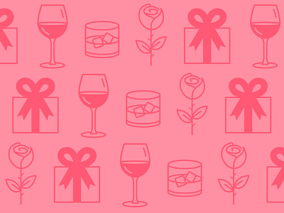 Wine and Dine bourbon gifts illustration roses vector wine